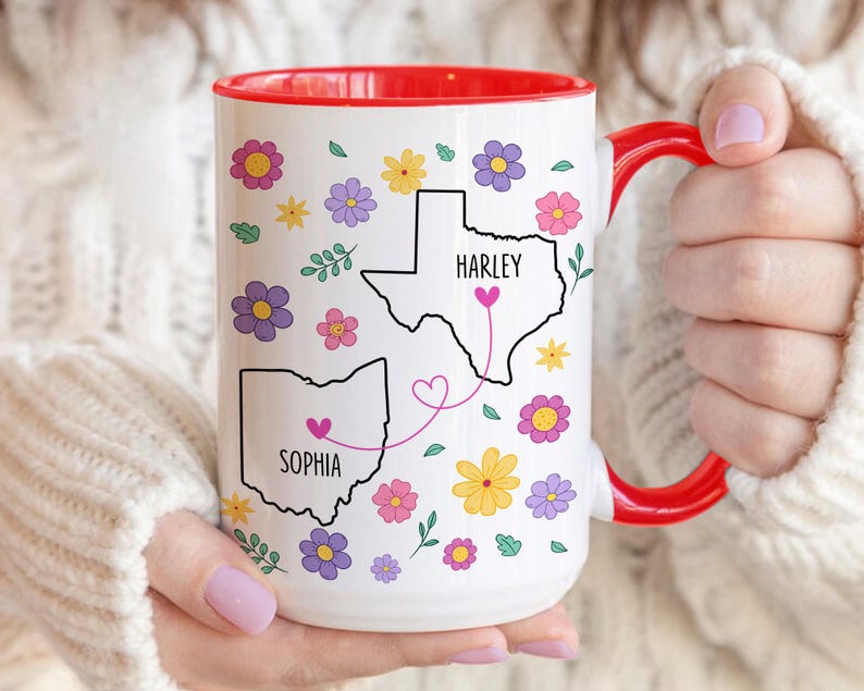 Long Distance Friend Mug, You Seriously Live Too Damn Far From Me, Custom State To State Mug, Best Friends Gifts, Birthday Gift, Bff Gift