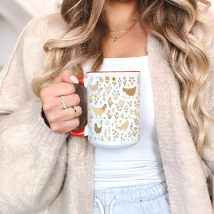 Chicken Mug, Farm Girl, Farmer Gift,Cute chicken, chicken theme gift for women, chicken gift idea, Personalized Cute Chicken Mug, Coffee mug