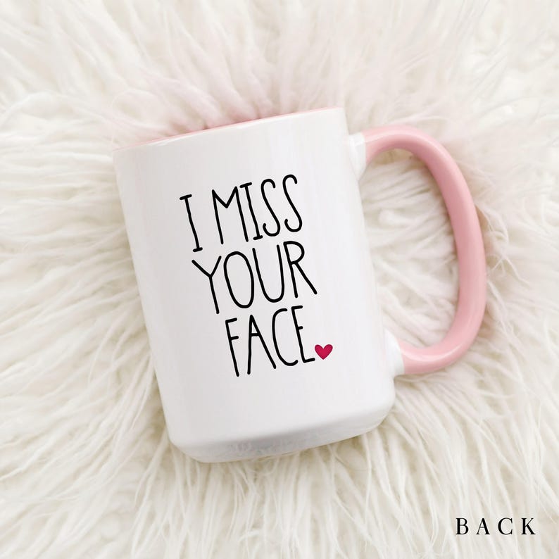 Custom Coffee Mug | I Miss Your Face | Personalized Long Distance State To State Gift Gift For Bestie Gift For Friend