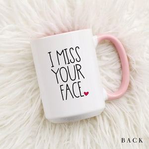 Custom Coffee Mug | I Miss Your Face | Personalized Long Distance State To State Gift Gift For Bestie Gift For Friend