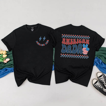 Personalized 4th of July Family Matching Shirts - Retro USA Patriotic Independence Day Clothes
