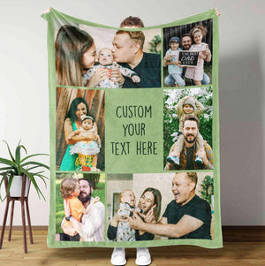 Custom Picture Blanket,Custom photo gifts, family blanket, anniversary blanket,picture collage blanket,Custom Photo Collage Gift for Grandma