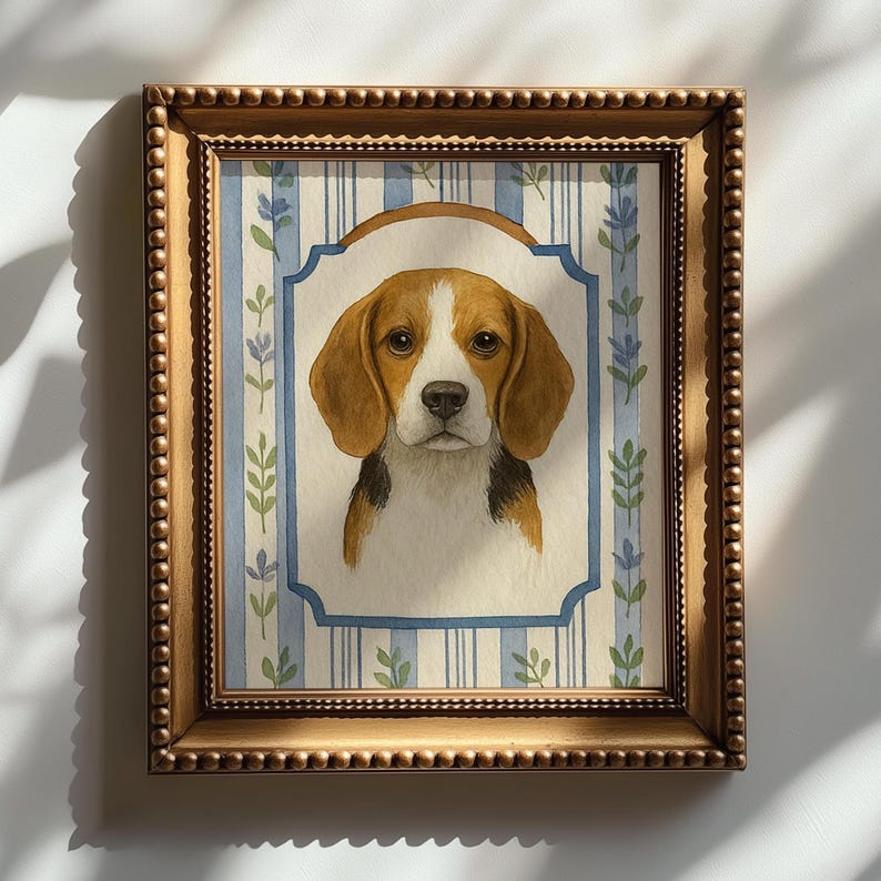 Mini Custom Watercolor Pet Portrait,Dog Portraits from Photos,Dog Portraits From Photos,Pet Painting,Custom Tiny Paintings,Miniature (No Frame)