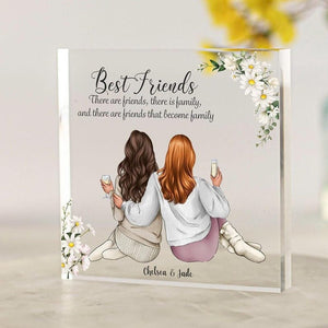 Best Friends that become family Personalised Best Friend Print Gift, Soul Sisters Gift, Christmas Best Friend Gifts, Friendship Gift, Birthday Gift, Acrylic Block