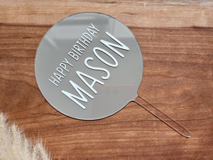 Personalized Acrylic Birthday Cake Topper