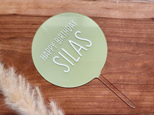 Personalized Acrylic Birthday Cake Topper
