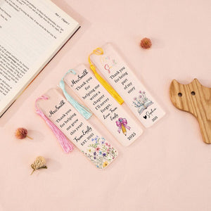 Teacher Appreciation Gifts, Custom Teacher Bookmark, Personalized Text Bookmark, Thank You Gifts, Gifts for Teacher, Leaving School Gifts