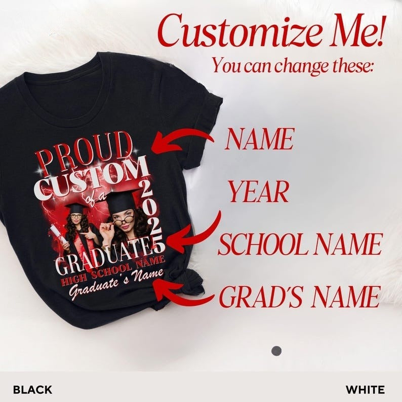 Proud Mom, Dad of a 2025 Graduate Shirt With Custom Photo, Family Matching Graduation Tshirts, Graduation Party Gift, Senior Class of 2025 Tees