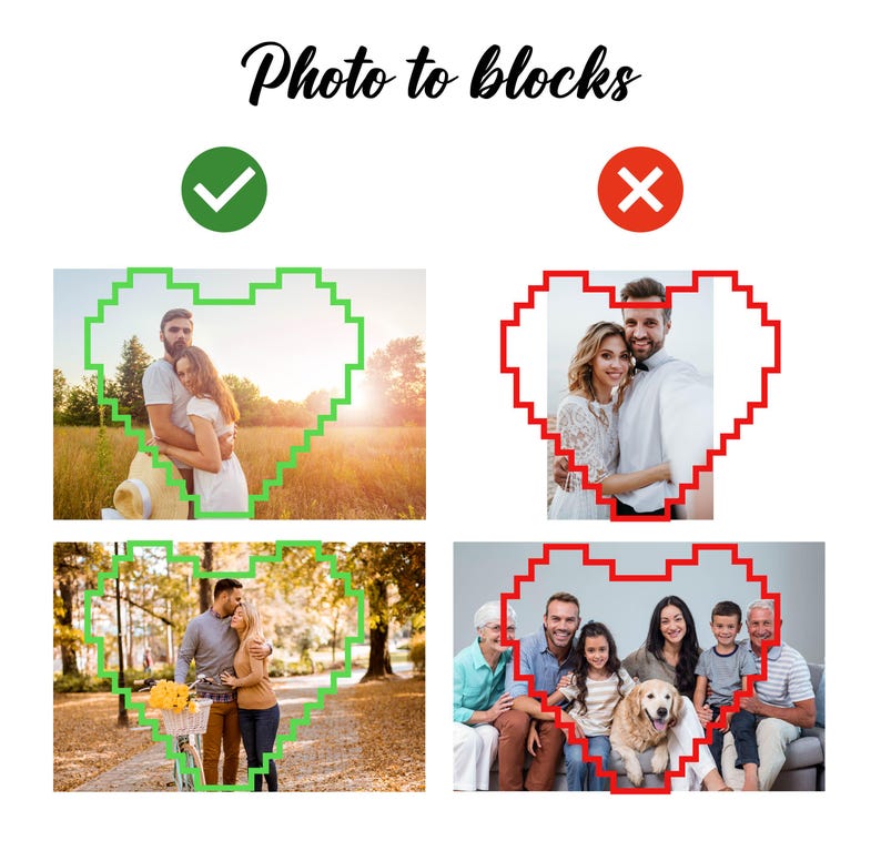 Custom Photo Building Blocks For Couples | Gifts For Boyfriend | Anniversary Gift | Couple Gifts | Gift For Him | Personalized Gift