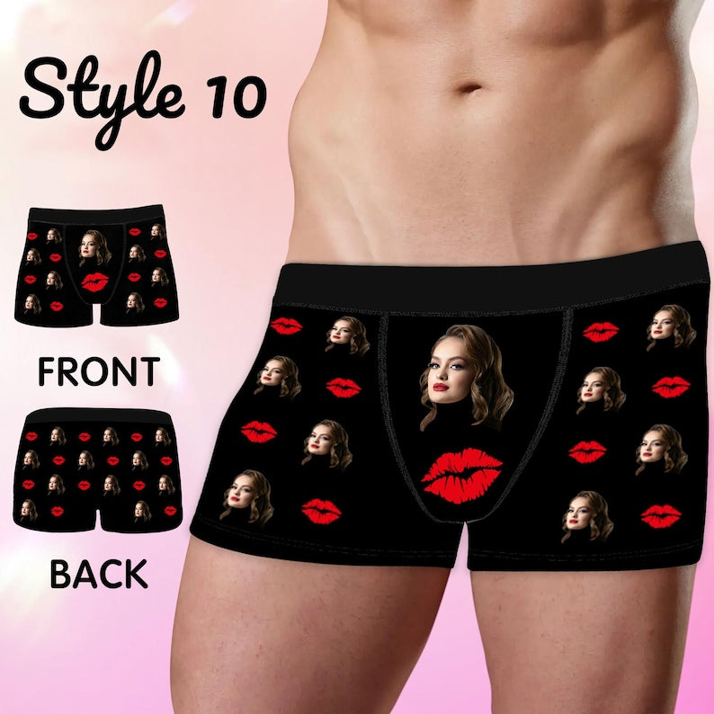 Personalized Underwear for Men, Custom Boxers with Picture, Underwear with Photo, Personalized Face Boxers, Boyfriend Husband, Gift for Him