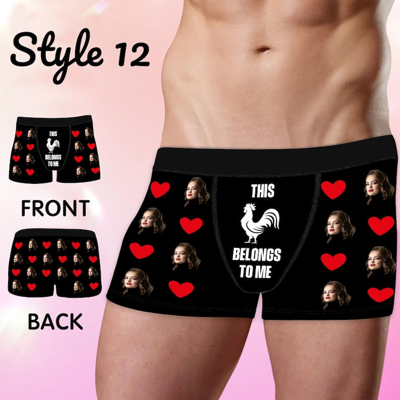 Personalized Underwear for Men, Custom Boxers with Picture, Underwear with Photo, Personalized Face Boxers, Boyfriend Husband, Gift for Him
