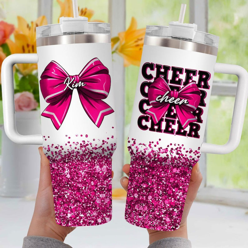 Personalized Cheerleader 40 Oz Tumbler, Cheerleading Team Gifts, Girls Cheerleading, Cheerleader Gifts, Gift for Cheerleader