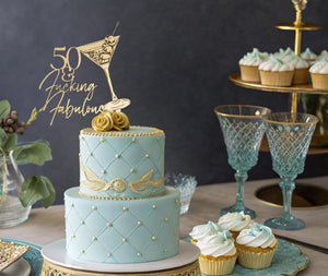 40th, 50th Birthday, 50 and Fabulous, Cake Topper, 50th Birthday Cake Toppers, Personalized Topper, Birthday Custom Cake Topper