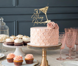 40th, 50th Birthday, 50 and Fabulous, Cake Topper, 50th Birthday Cake Toppers, Personalized Topper, Birthday Custom Cake Topper