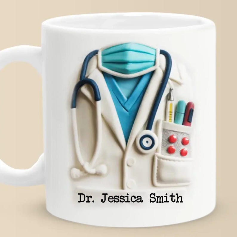 Personalized Doctor Coffee Mug, Doctor Gift, Doctor Coffee Cup, Gift For Doctor, Custom Doctor Name Mug, DR Gift Mug