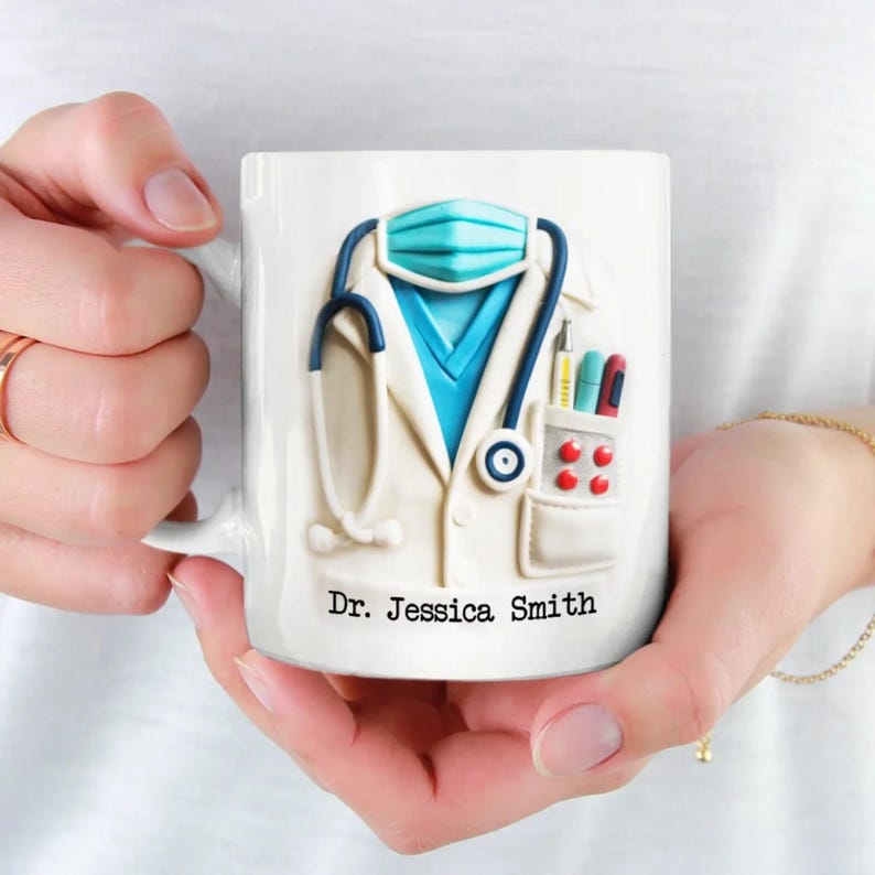Personalized Doctor Coffee Mug, Doctor Gift, Doctor Coffee Cup, Gift For Doctor, Custom Doctor Name Mug, DR Gift Mug