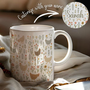 Chicken Mug, Farm Girl, Farmer Gift,Cute chicken, chicken theme gift for women, chicken gift idea, Personalized Cute Chicken Mug, Coffee mug