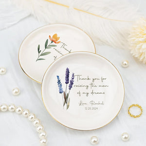 Personalized Wedding Ring Dish For Mother Of The Bride & Groom Gift From Daughter Thank You For Raising The Man Of My Dream Gift For Mom