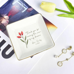 Personalized Wedding Ring Dish For Mother Of The Bride & Groom Gift From Daughter Thank You For Raising The Man Of My Dream Gift For Mom