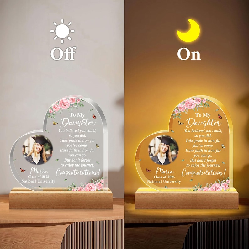 Personalized Graduation Night Light, High School Graduation Gift, Graduation Gifts For Her, Him, College Graduation Gift, New Graduate Gift