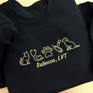 Custom Veterinary Technician Sweatshirt, Embroidered LVT Shirt, Graduation Registered Nurse Shirt, Future Veterinarian Gift il_794xN.6824012165_oyqs.jpg