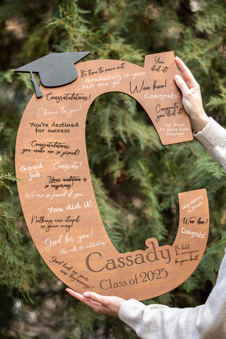 Graduation Sign, Congrats Grad Sign Class of 2026, Personalized Photo Prop Senior 2026, Grad Party Decor