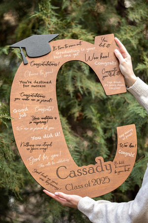 Graduation Sign, Congrats Grad Sign Class of 2026, Personalized Photo Prop Senior 2026, Grad Party Decor
