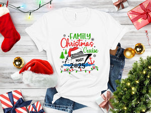 Personalized Christmas Cruise 2025 Shirt, Custom Christmas Cruise Shirt, Family Christmas Cruise Shirt, Christmas Family Vacation Shirt