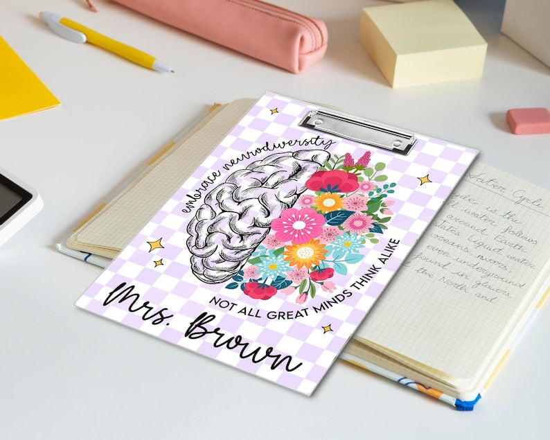 Personalized SPED Teacher Gifts, Special Education Clipboard, Special Ed Teacher Gift, Embrace Neurodiversity, School Counselor Gift