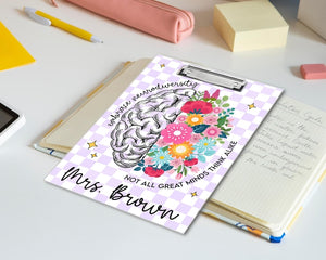 Personalized SPED Teacher Gifts, Special Education Clipboard, Special Ed Teacher Gift, Embrace Neurodiversity, School Counselor Gift