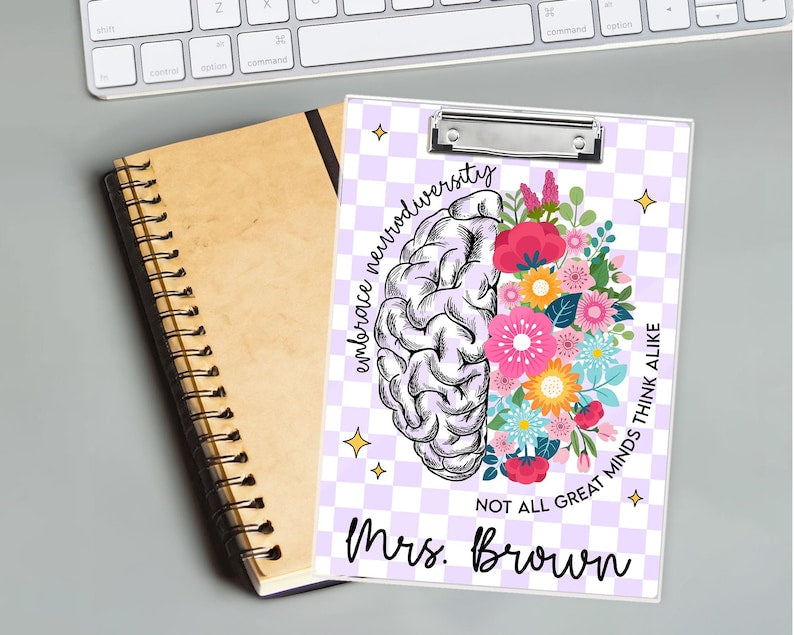 Personalized SPED Teacher Gifts, Special Education Clipboard, Special Ed Teacher Gift, Embrace Neurodiversity, School Counselor Gift