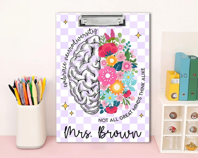 Personalized SPED Teacher Gifts, Special Education Clipboard, Special Ed Teacher Gift, Embrace Neurodiversity, School Counselor Gift