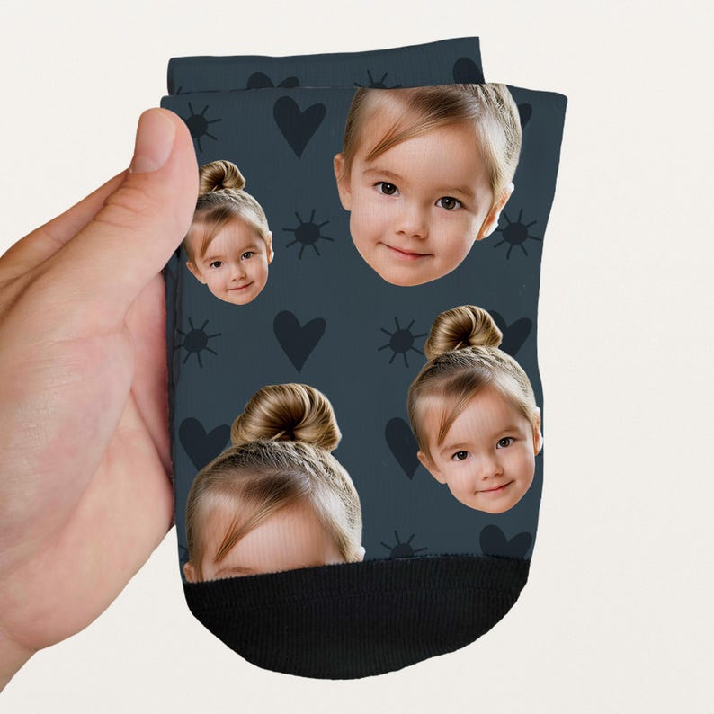 Custom Baby Face Socks, Many Faces Custom Parent Gift, Cute Baby Picture on Socks, Customized Christmas Gift for Parents, Cute Baby Gift