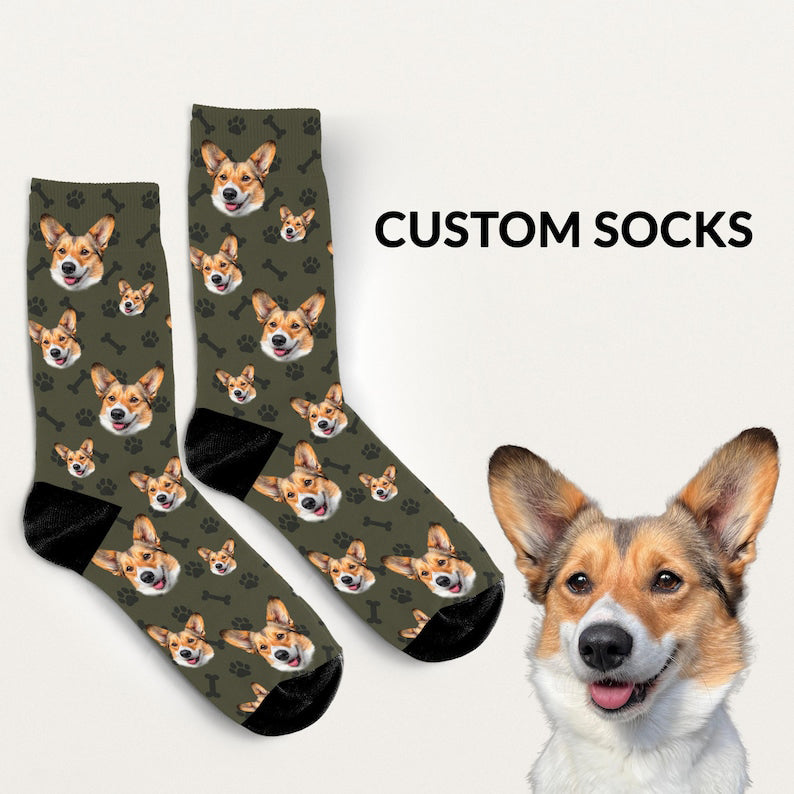 Custom Pet Socks, Many Faces Socks, Puppy Face Custom Socks, Personalized Christmas Gift for Dog Dad, Cat Lover Custom Socks, Pet Socks,