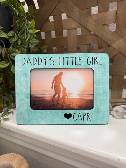Daddy s Little Girl Personalized Frame First Father s Day Gift, Birthday Gift for Dad or Grandpa, Custom Papa Picture Frame