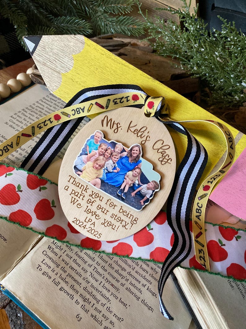 Class Picture Ornament, Gift for Teacher from Classroom, Gift from Classroom, Personalized Teacher Gift, Gift from Students