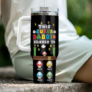 Daddio Tumbler 40oz, Gaming Daddy Coffee Mug, Dad Drinking Cup, Birthday Christmas Father Day Gifts, Gift for New Dad Husband Papa Grandpa