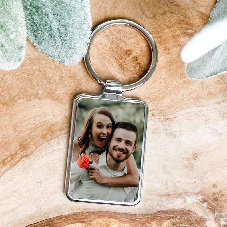 Personalized Photo Keychain, Custom Picture Keychain, Photo Gifts, Personalized Keychain Gift, Anniversary Gift, Unique Couples Gift