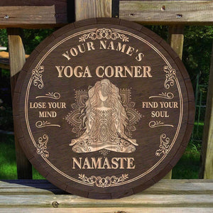 Custom Wood Sign Wall Plaque Decor For Yoga Studio, Zen Den, Meditation Room, Mindfulness Space, Namaste Sign, Yoga Gifts