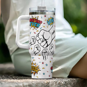 Best Dad Ever Tumbler With Kids Names, Birthday Gift for Daddy, Personalized Tumbler for Dad, Fathers Day Gift, Dad Tumbler, Gift For Him