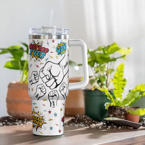 Best Dad Ever Tumbler With Kids Names, Birthday Gift for Daddy, Personalized Tumbler for Dad, Fathers Day Gift, Dad Tumbler, Gift For Him