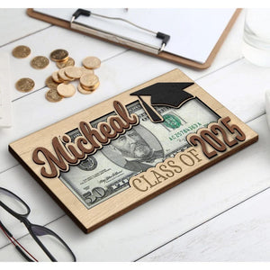 Personalized Graduation 2026 Money Holder Gift, Custom Gift for Grad Student, Gift for High School Senior, Custom Grad Name Cash Holder