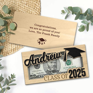 Personalized Graduation 2026 Money Holder Gift, Custom Gift for Grad Student, Gift for High School Senior, Custom Grad Name Cash Holder