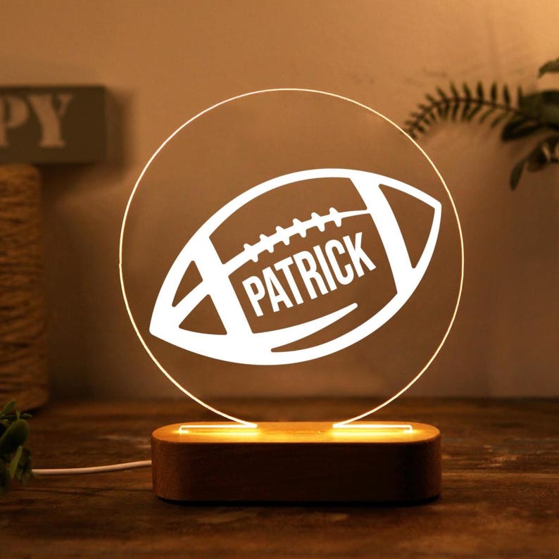 Personalized Volleyball Night Light with Name - Custom LED Lamp for Sports Lover - Unique Gift for Volleyball Players - Girls Room Decor