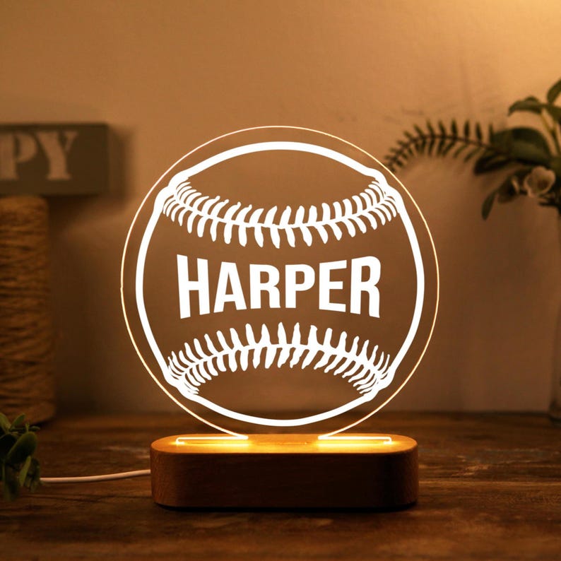 Personalized Volleyball Night Light with Name - Custom LED Lamp for Sports Lover - Unique Gift for Volleyball Players - Girls Room Decor