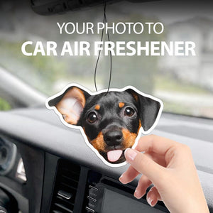 Personalised Air Freshener from Photo - Dog Photo Cat Photo Custom Car Air Freshener With Picture - Car Accessory for Dad