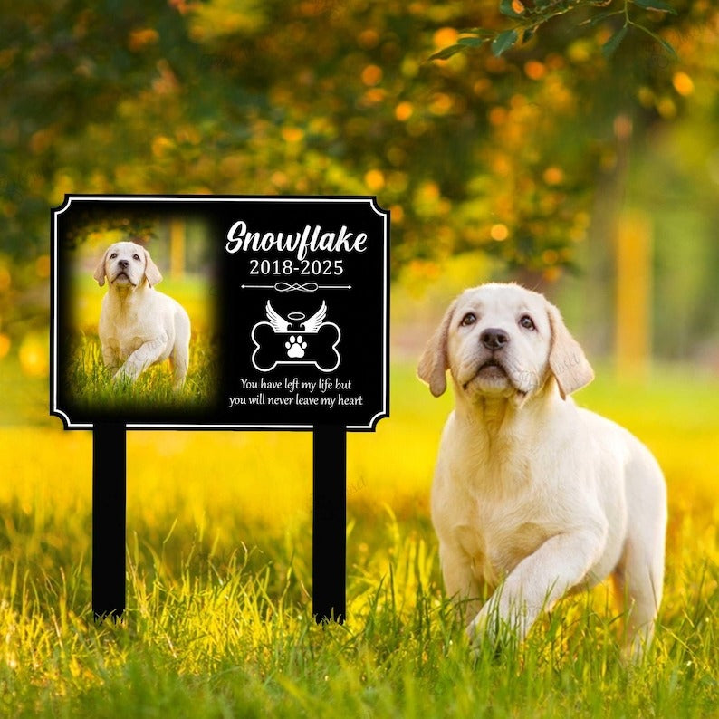 Personalized Dog/ Cat Photo Memorial Stake, Dog Photo Grave Marker, Dog Memorial Garden Sign, Remembrance Plaque, Sympathy Gift