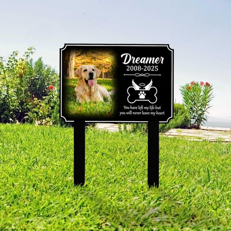 Personalized Dog/ Cat Photo Memorial Stake, Dog Photo Grave Marker, Dog Memorial Garden Sign, Remembrance Plaque, Sympathy Gift