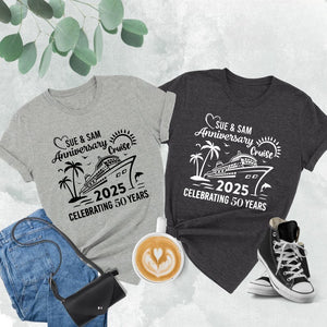 Personalized Anniversary Cruise Shirts, Anniversary Cruise Shirts, Cruise Couple Shirts, Cruising 2025, Personalized Couple, Couple Cruise