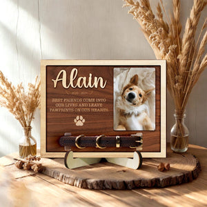 Memorial Pet Collar Holder Sign, Dog Memorial Frame With Collar Holder, Dog Memorial Gifts, Pet Loss Gifts,Pet Sympathy Gift, Pet Loss Gift